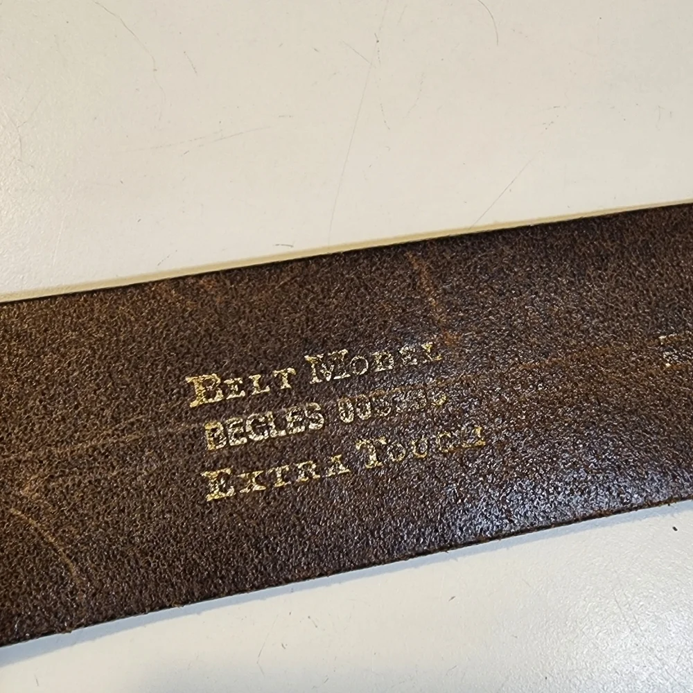 Diesel Brown Leather Belt with Silver Buckle
